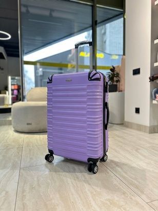 Валіза пластикова L (70 см) бузкова K-01-L фото