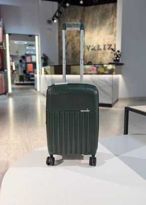 Маленький чемодан S с расширением из полипропилена хаки V-8088-S фото