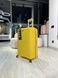 Велика валіза з поліпропілену на подвійних колесах жовта LR-01-L фото