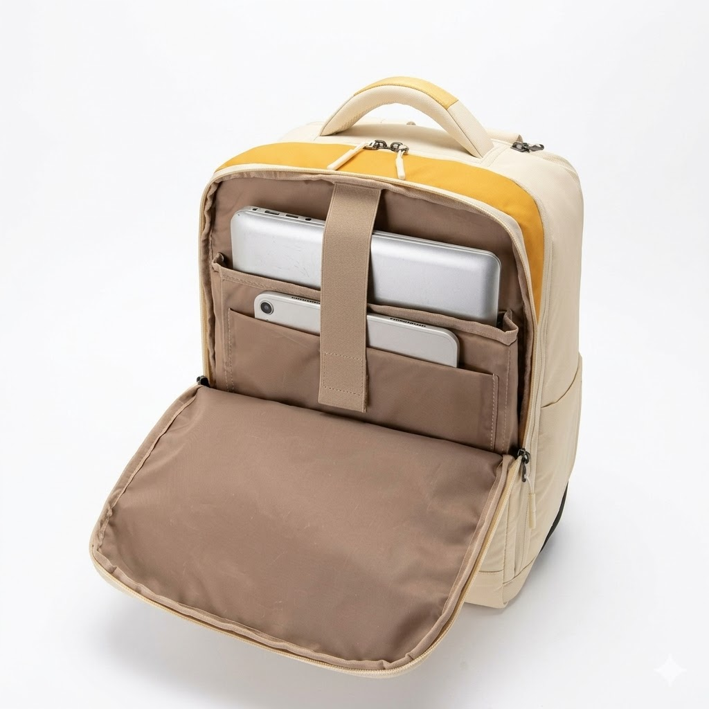 Сумка-рюкзак на колесах для лоукостов 40х30х20 синий Low-Bag-3 фото