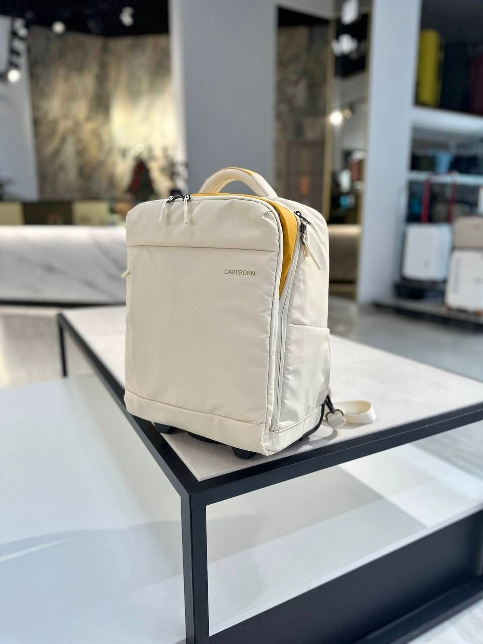 Сумка-рюкзак на колесах для лоукостов 40х30х20 бежевый Low-Bag-3 фото