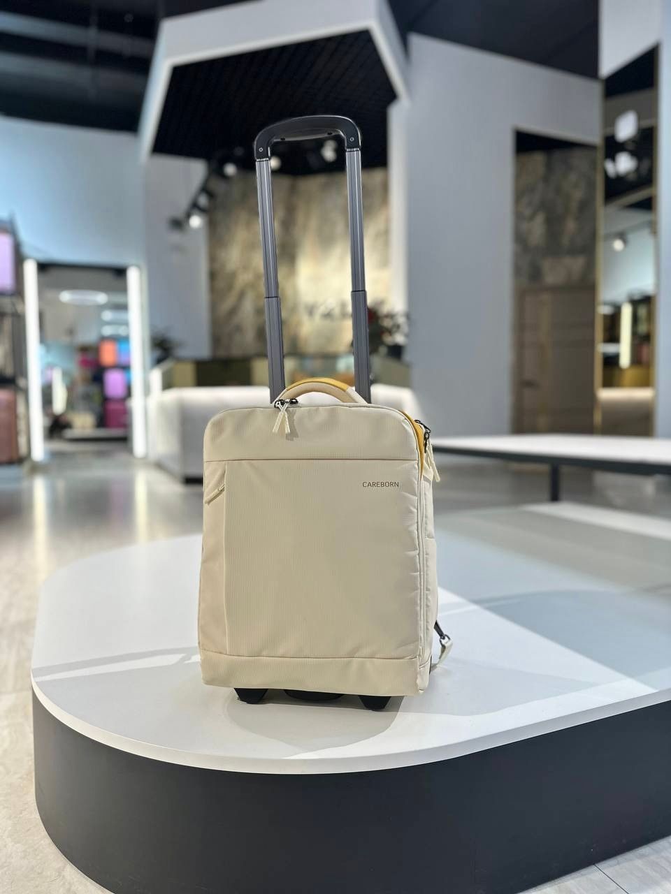 Сумка-рюкзак на колесах для лоукостов 40х30х20 бежевый Low-Bag-3 фото