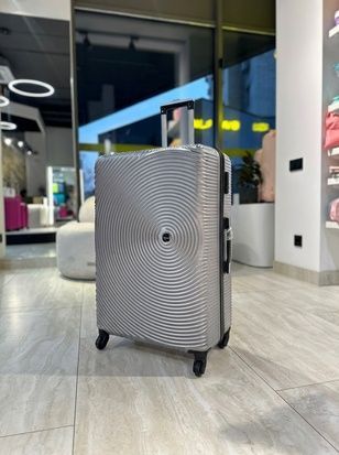 Большой чемодан XXL с поликарбонатом и съемными колесами серебро V-XXL фото
