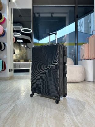 Большой чемодан XL с поликарбонатом и съемными колесами черный V-XL фото