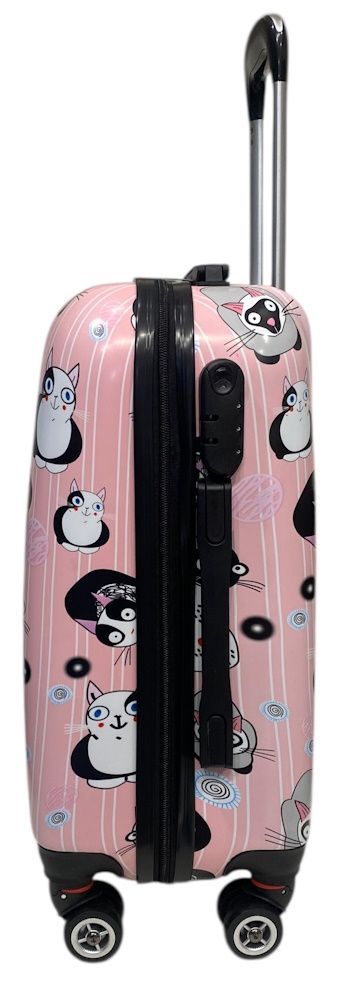 Чемодан Worldline 809 ручная кладь котики розовые 809/cat/S/pink фото