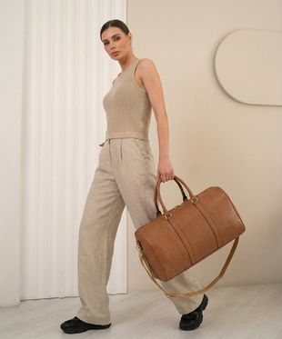 Дорожня сумка коричнева B-K-eco фото