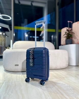 Чемодан из полипропилена ручная кладь Wizz Air Ryanair темно-синий Low-P фото