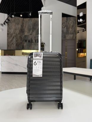 Мала валіза з полікарбонату з розширенням чорна KM-04-S фото