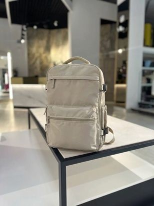 Вакуумный рюкзак для путешествий 40х30х20 + ручной насос бежевый R-07-R фото
