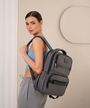 Рюкзак унисекс с отделением для ноутбука графит R-K01 фото
