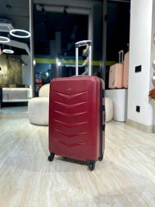 Велика валіза пластикова з полікарбонатом у складі бордо RG-01L фото