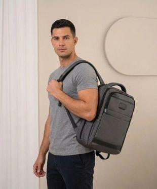 Рюкзак унисекс с отделением для ноутбука графит R-K02 фото