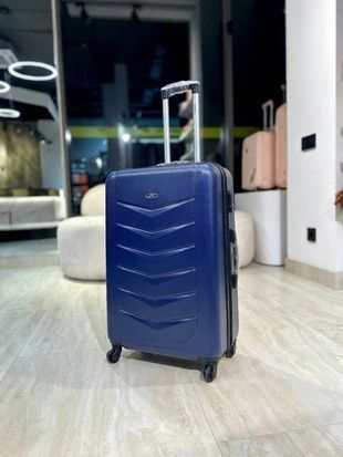 Велика валіза пластикова з полікарбонатом у складі темно-синя RG-01L фото