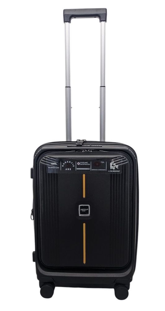 Чемодан с отделением для ноутбука и USB S ручная кладь чёрный FR-0122-S фото