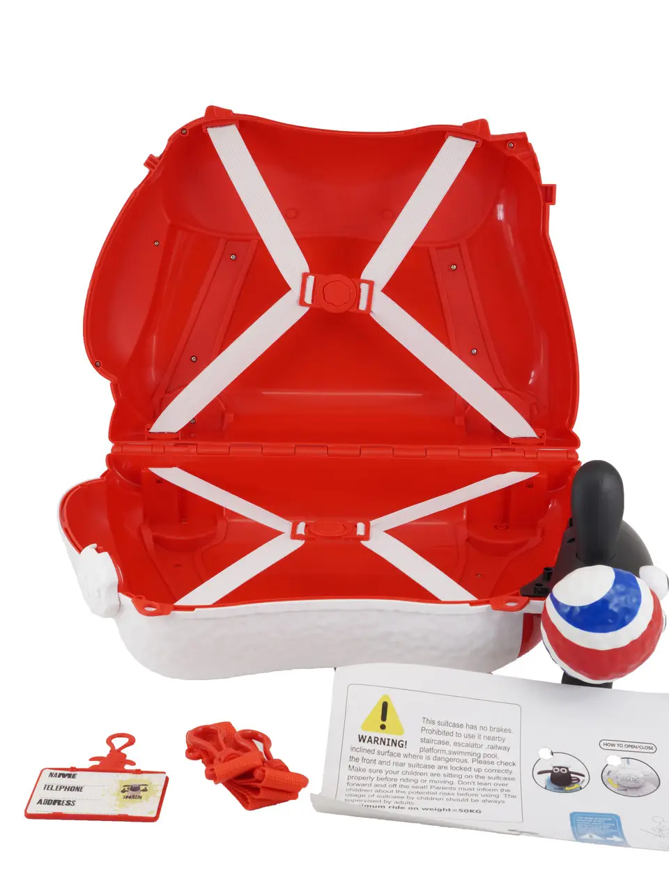 Детский чемодан аналог Trunki Баранчик Шон голубой Shon фото
