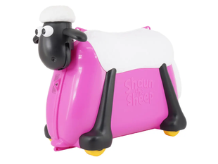 Детский чемодан аналог Trunki Баранчик Шон малиновый Shon фото